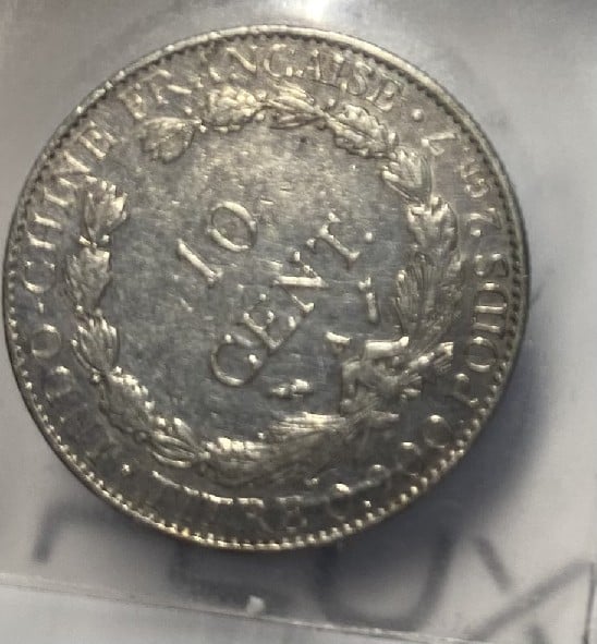 Foto 2 Moneda sin identificar: Indochina Francesa 10 céntimos 1896