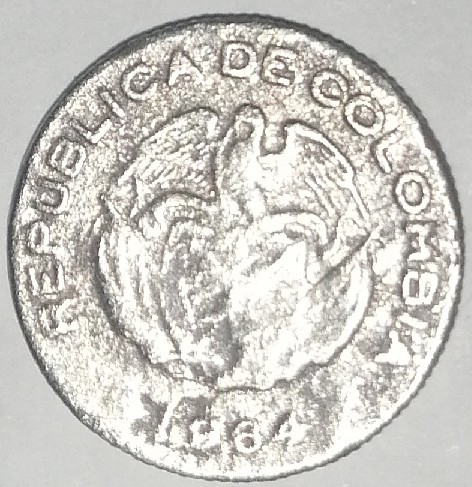Foto 2 Moneda sin identificar: Moneda de 10 centavos calarca del año 1964