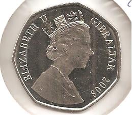 Foto 1 Moneda sin identificar: Gibraltar  2008