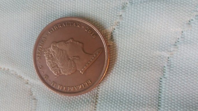 Foto 1 Moneda sin identificar: Moneda de Gibraltar sin KM