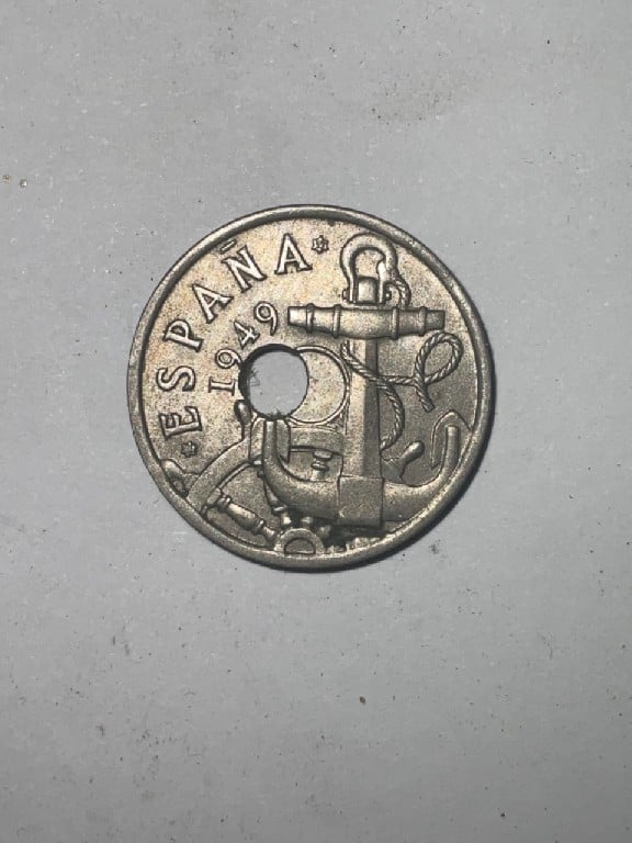 Foto 2 Moneda sin identificar: 50 cts 1949 error?