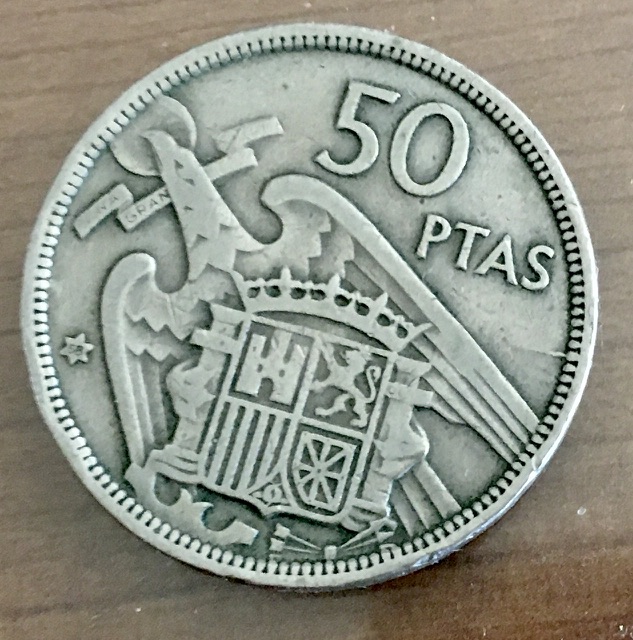 Foto 1 Moneda sin identificar: 50 pts Franco