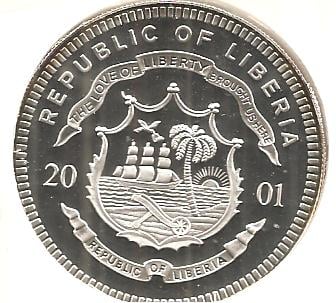 Foto 2 Moneda sin identificar: Liberia 20 Dollars dedicado a España
