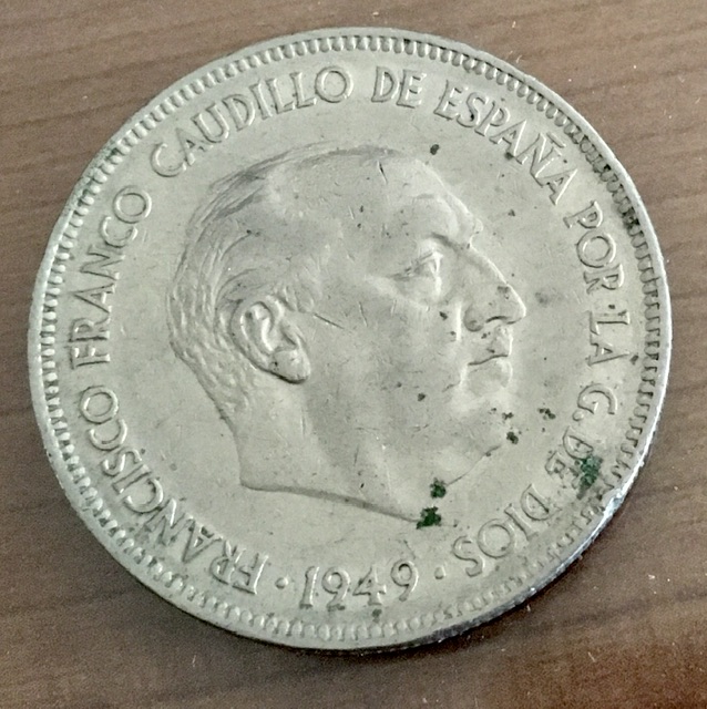 Foto 2 Moneda sin identificar: 5 pesetas Franco