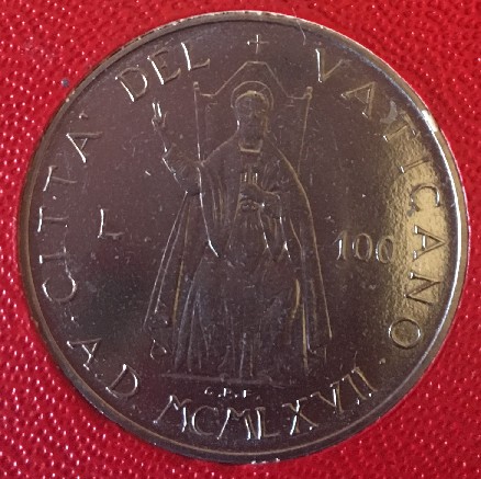 Foto 2 Moneda sin identificar: Vaticano 1966/ 100 liras