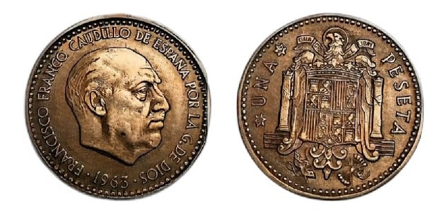 Foto 1 Moneda sin identificar: Peseta