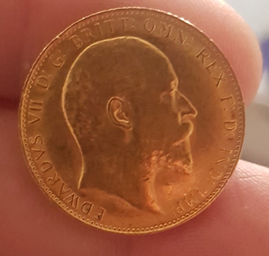 Foto 1 Moneda sin identificar: 1909 Soberano de oro - Rey Eduardo VII
