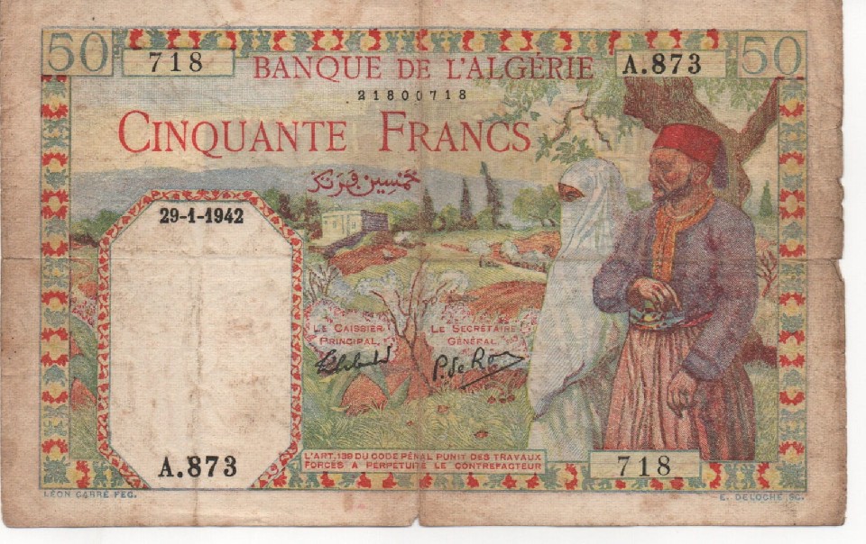 Foto 1 Moneda sin identificar: Billete 50 francs