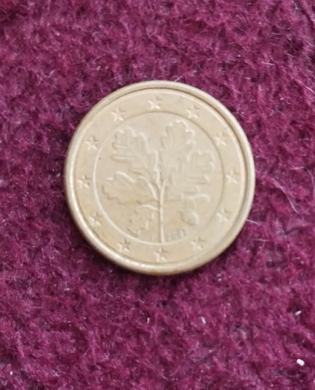 Foto 2 Moneda sin identificar: Moneda de 1 centavo acuñada en Alemania 2002