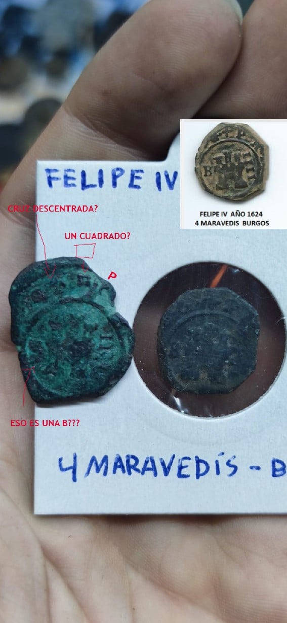 Foto 2 Moneda sin identificar: 4 Maravedís falsos de época? Burgos.