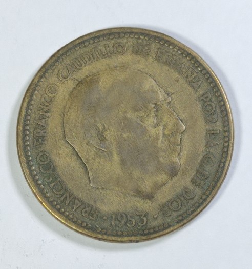 Foto 1 Moneda sin identificar: 2,50 Pesetas de 1953